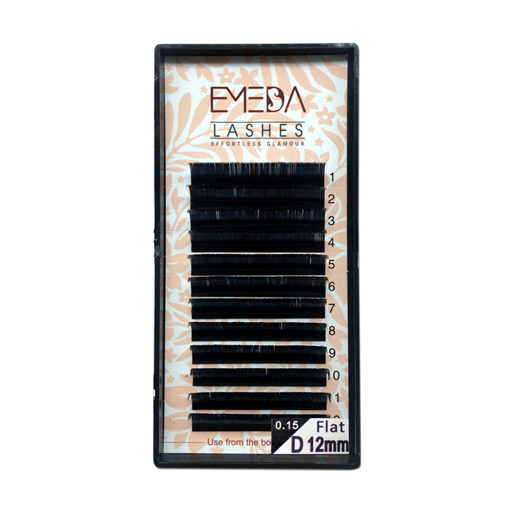Private Label Ellipse Flat Eyelash Extensions Wholesale